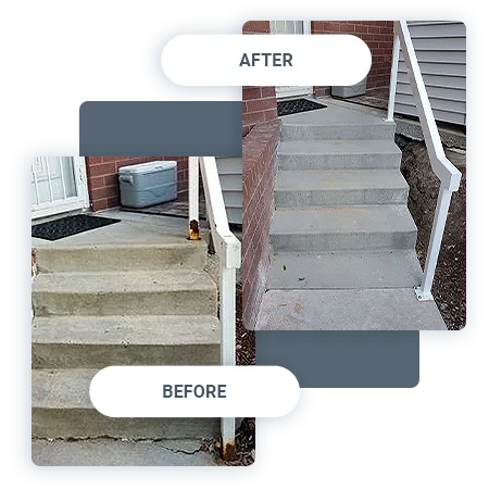 Before and After Concrete Stairs