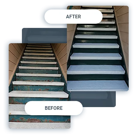 Stair Construction Before and After